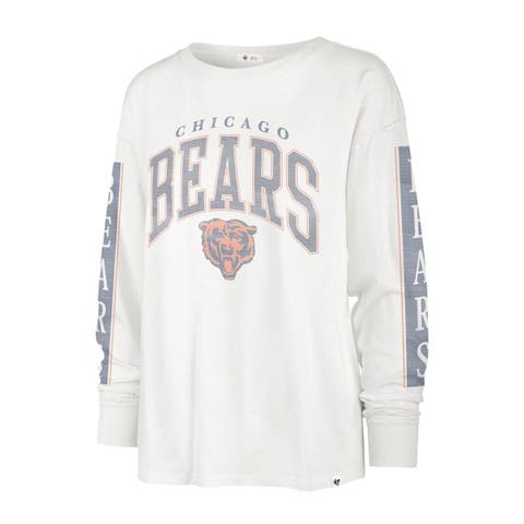 Men's Nike Heathered Navy/Heathered Orange Chicago Bears Color Block Team Name T-Shirt Size: Large