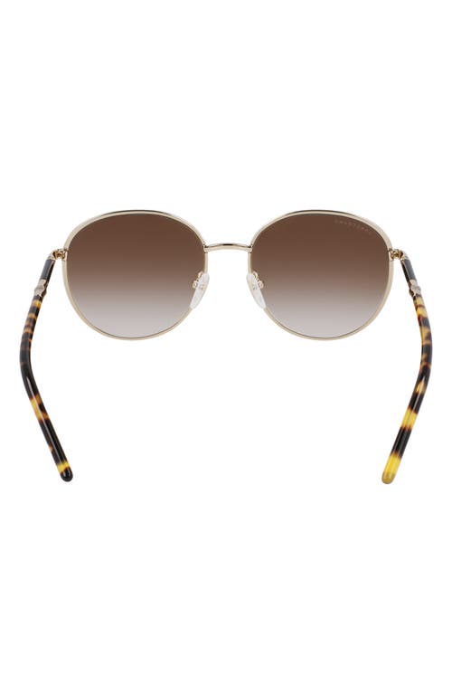 Longchamp 53mm Gradient Round Sunglasses In Gold/black