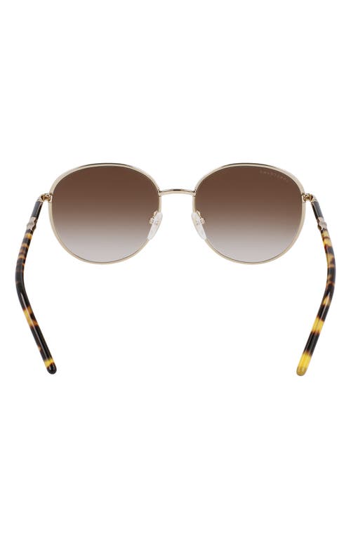 Shop Longchamp 53mm Gradient Round Sunglasses In Gold/black