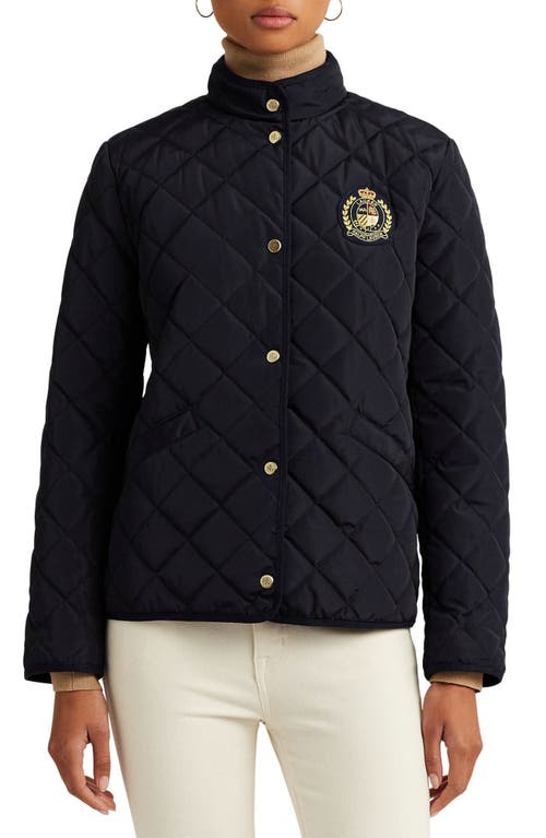 Lauren Ralph Lauren Quilted Recycled Polyester Jacket in Dark Navy at Nordstrom, Size X-Large P