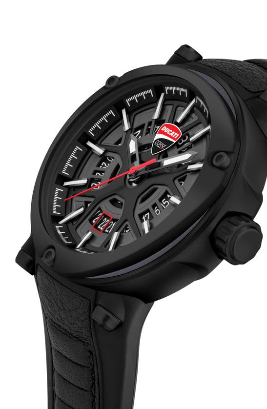 Shop Ducati Corse Partenza Silicone Strap Watch, 49mm In Black