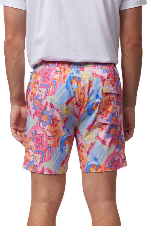 Shop Psycho Bunny Malta Hydrochromic Swim Trunks In Aquarious