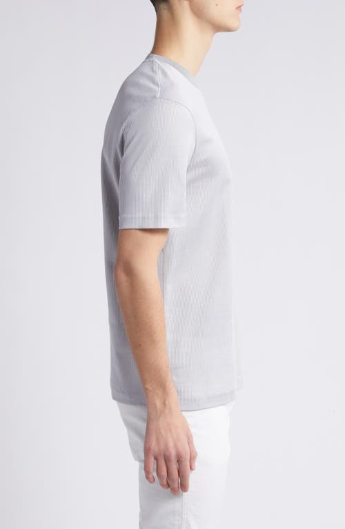 Shop Hugo Boss Boss Tiburt Ringer Cotton T-shirt In Silver