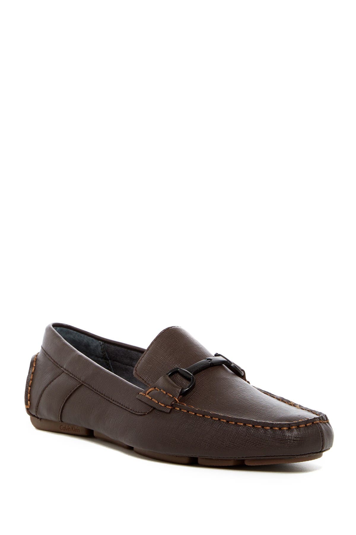 calvin klein leather loafers