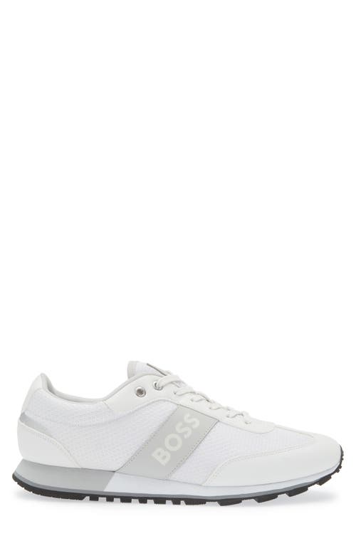 Hugo Boss Boss Low-top Sneakers In Technical Fabric In White