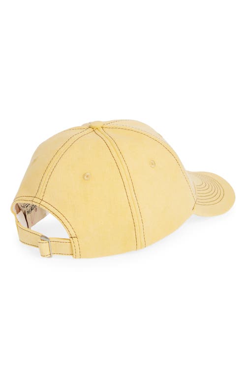 Shop Marni Logo Embroidered Baseball Cap In Light/yellow