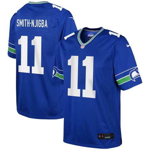 Men's Nike Jaxon Smith-Njigba Royal Seattle Seahawks Throwback Player Game  Jersey