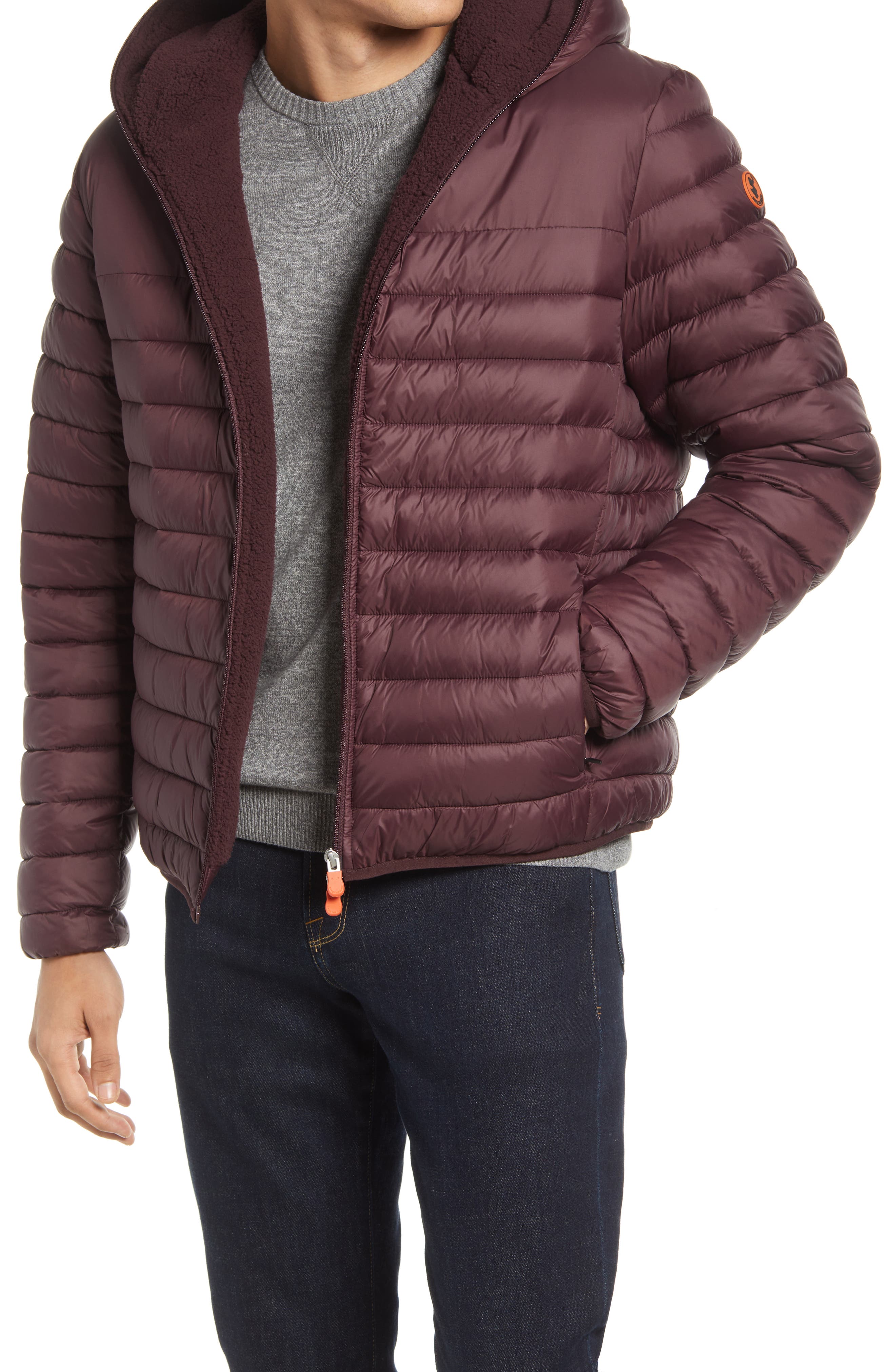 maroon parka mens