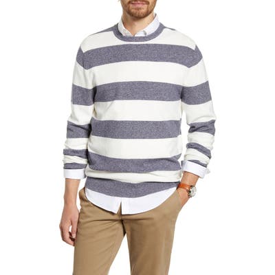 1901 Stripe Crewneck Sweater, Ivory