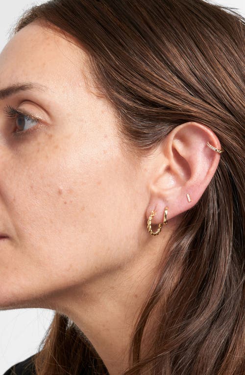 Adornia Set Of 4 Assorted Cz Hoop & Stud Earrings In Gold