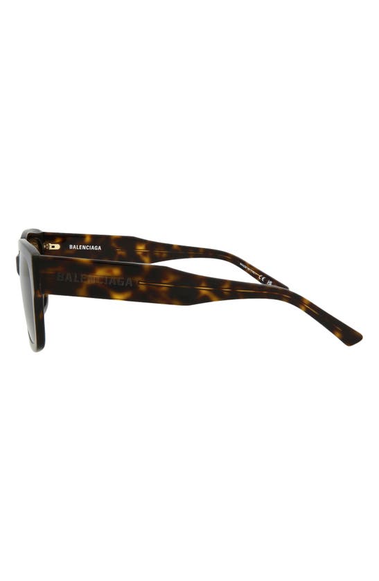 Balenciaga 55mm Rectangle Sunglasses In Havana Havana Brown