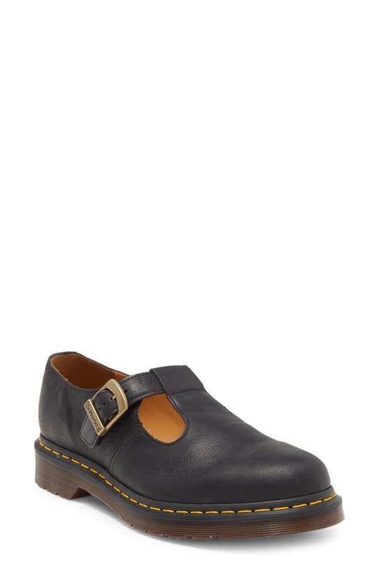 Shop Dr. Martens' Dr. Martens T-bar Regency Mary Jane Shoe In Black Calf