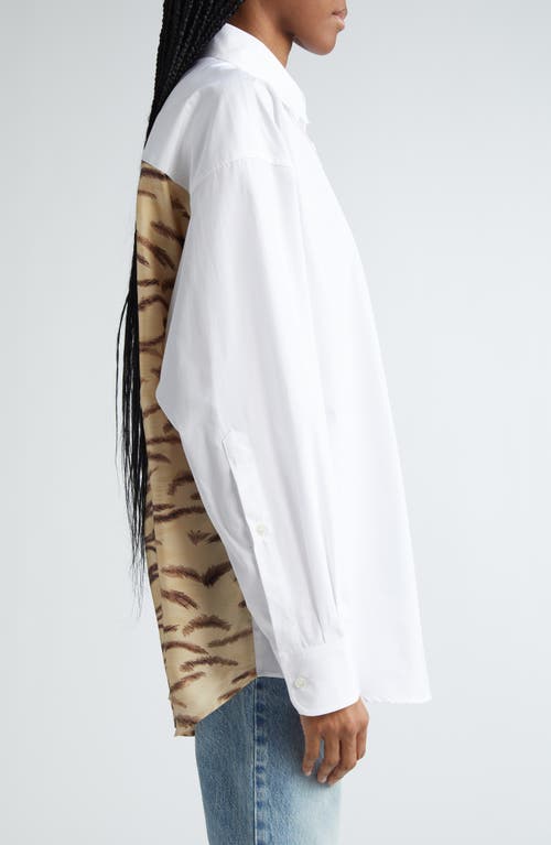 Stella Mccartney Oversize Cotton Button-up Shirt In 9500 - Natural