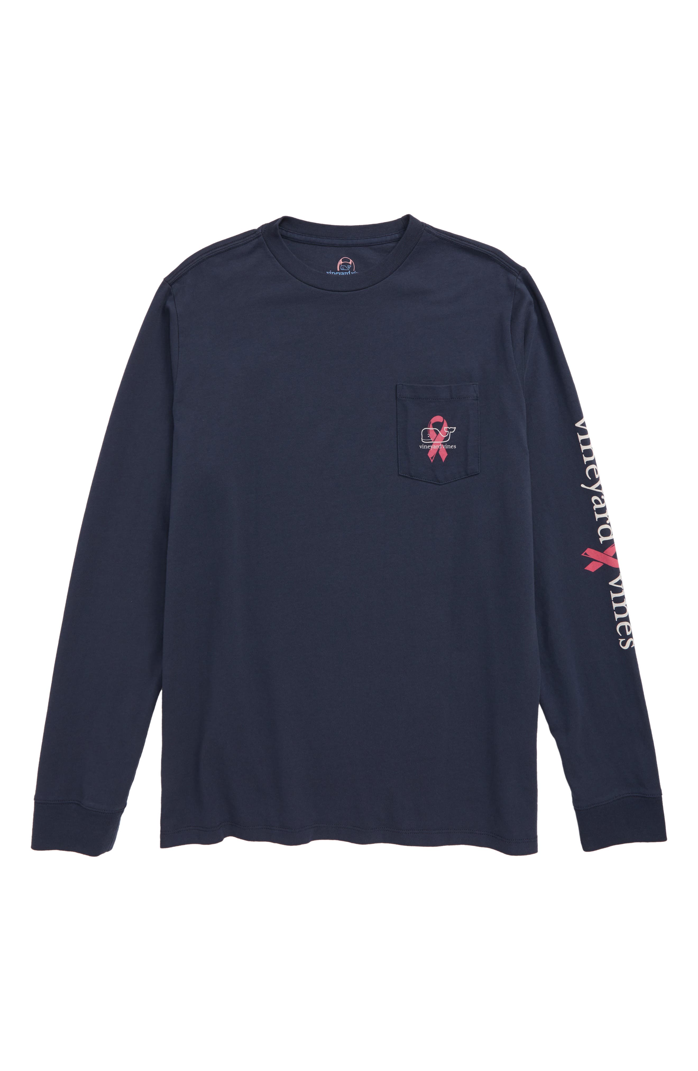 Vineyard Vines Breast Cancer Awareness 2019 Whale Pocket T Shirt