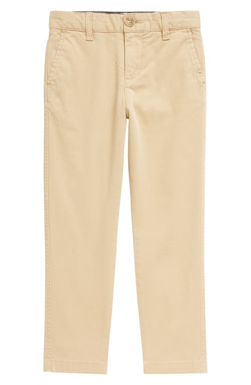 Nordstrom Kids' Slim Stretch Flat Front Chinos in Tan Stock