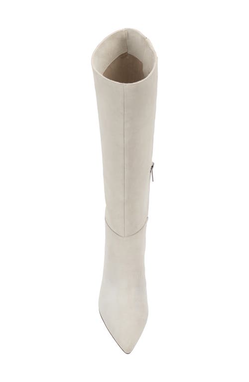 Shop Vince Camuto Brigitte Pointed Toe Knee High Boot In Bone