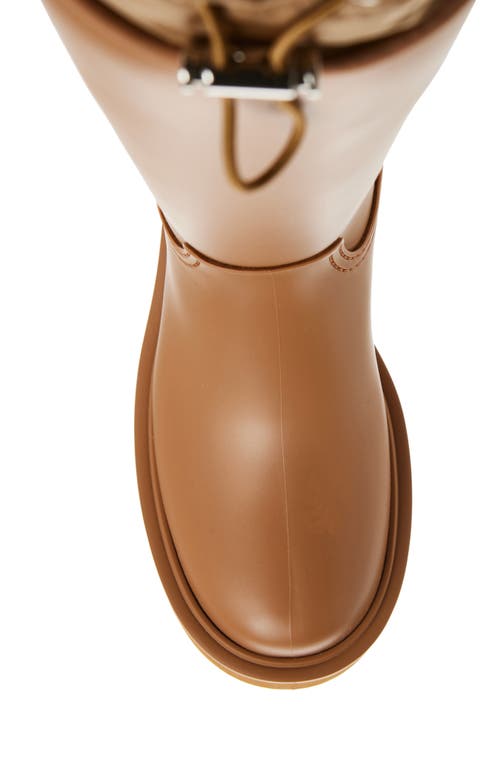 Shop Moncler Kickstream Waterproof Rain Boot In Camel