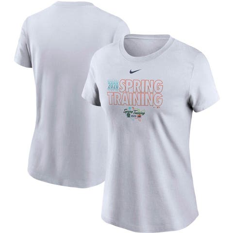 Women's Nike White Los Angeles Dodgers Rewind Color Remix Fashion Raglan T-Shirt Size: Small