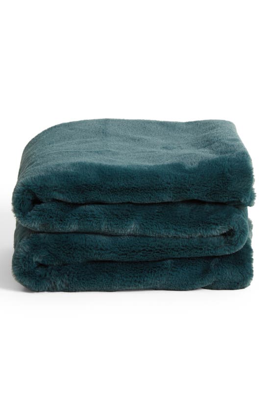Unhide Lil' Marsh X-small Plush Blanket In Emerald Kitten