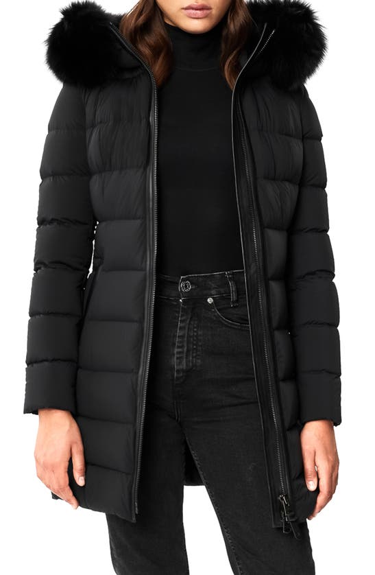 MACKAGE CALLA GENUINE FOX FUR TRIM HOODED DOWN COAT