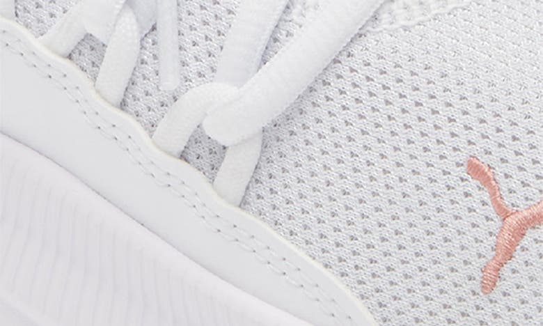 Puma Pacer Future Web Knit Sneaker In  White-copper Rose