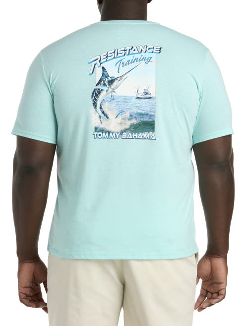 Shop Tommy Bahama Resistance Training Graphic Tee In Blue Swell