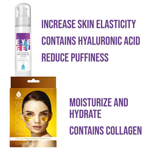 3503344122577 Pursonic Youthful Eyes Bundle Professional Anti Aging Eye Gel 2 oz & Wrinkle Care Eye Gel Patches In White