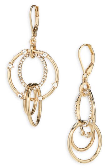ANNE KLEIN ANNE KLEIN CRYSTAL ORBITAL DROP EARRINGS