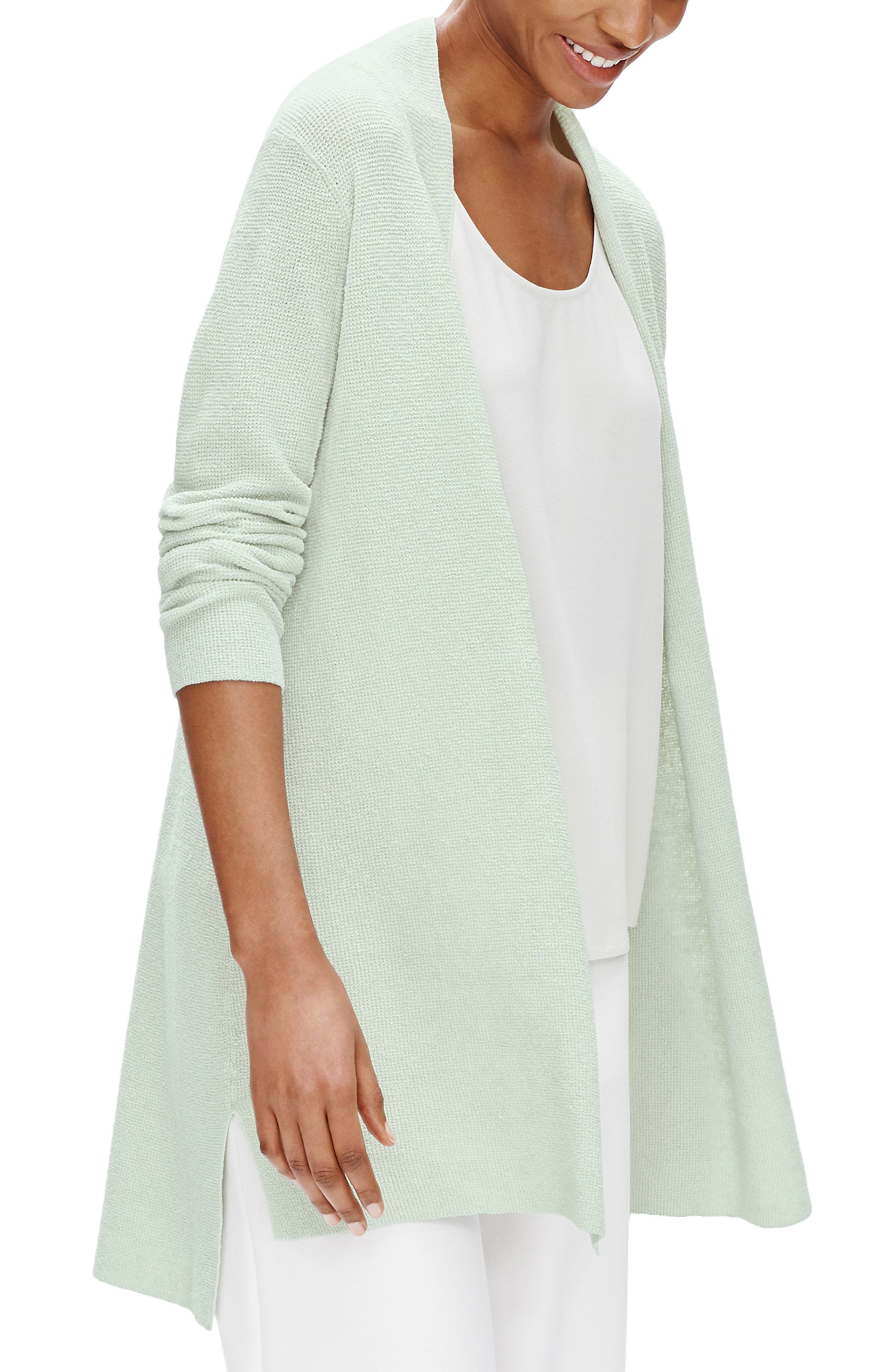 linen long cardigan