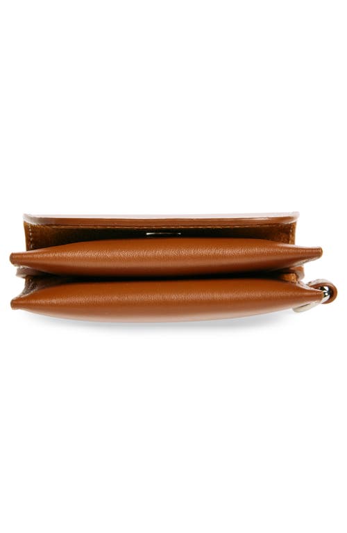 Shop Lie Studio Lié Studio Stella Leather Wallet In Toffee Brown