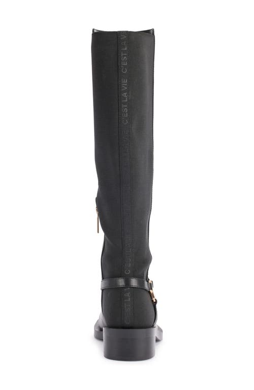 Shop Karl Lagerfeld Paris Verill Knee High Boot In Black