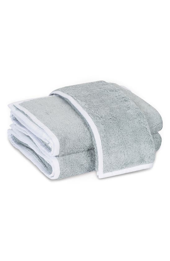 Matouk Enzo Guest Towels In Pool/ White