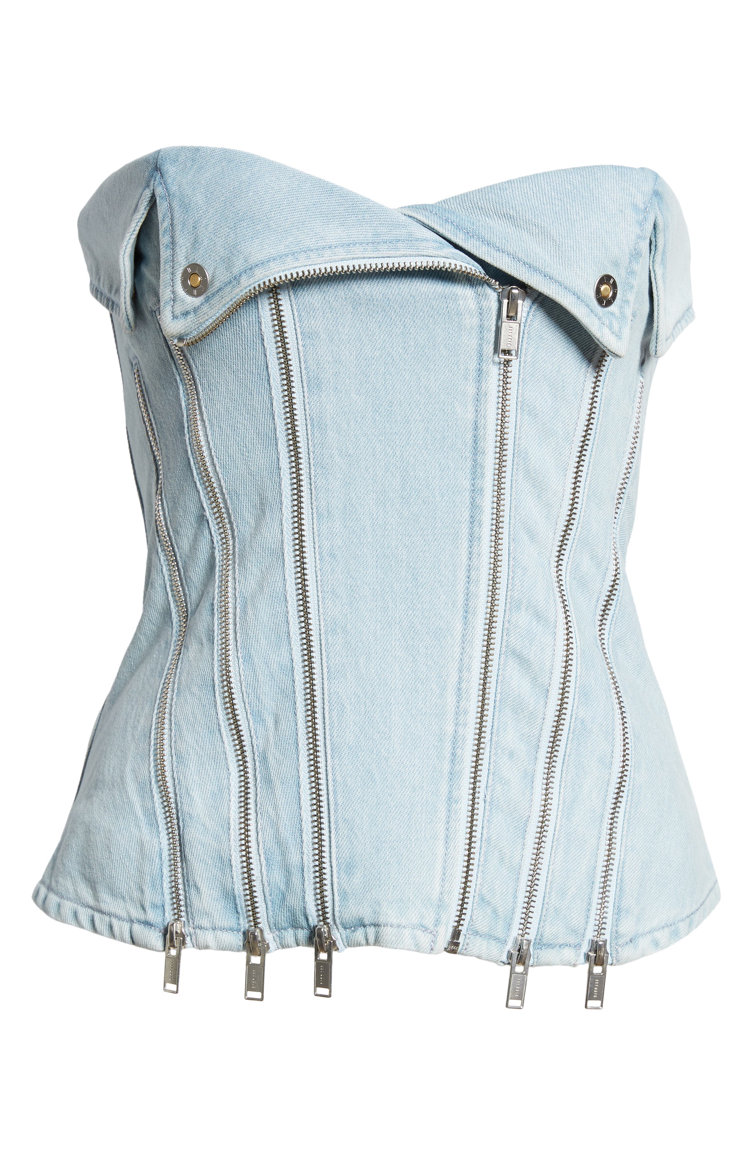 Denim Biker Corset (A3616P23-5037-CYAN)