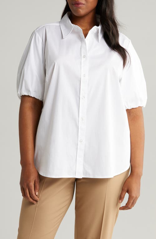 Elbow Sleeves Shirt in Nyc White