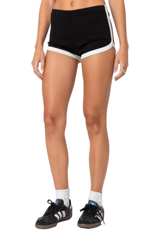 Shop Edikted Elana Microshorts In Black-and-white