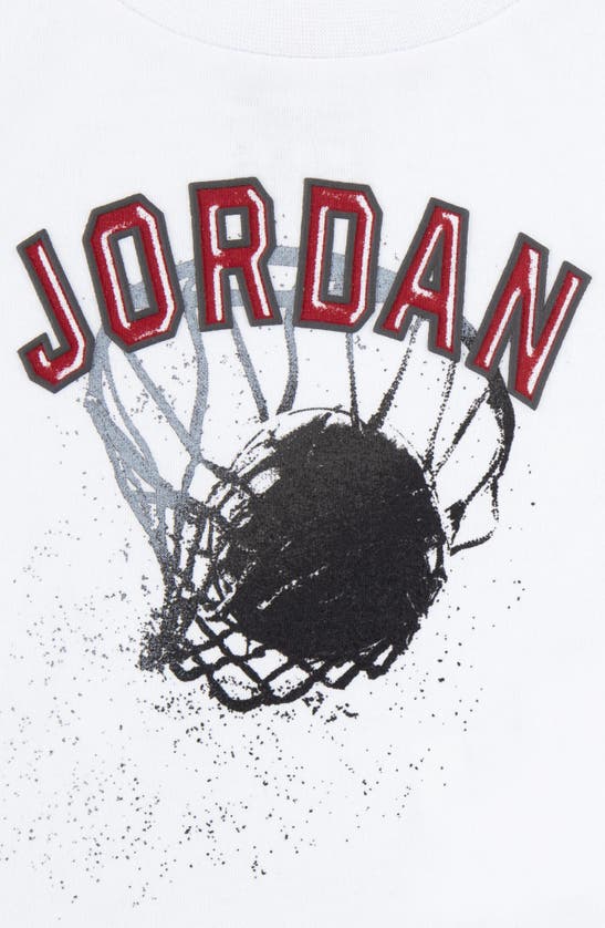 Shop Jordan Hoop Graphic T-shirt & Shorts Set In Off Noir