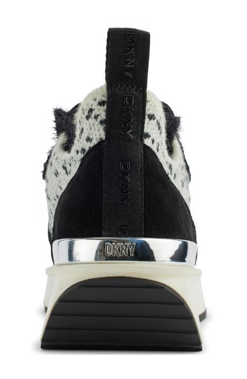 Shop Dkny Aveline Wedge Sneaker In Black/off White