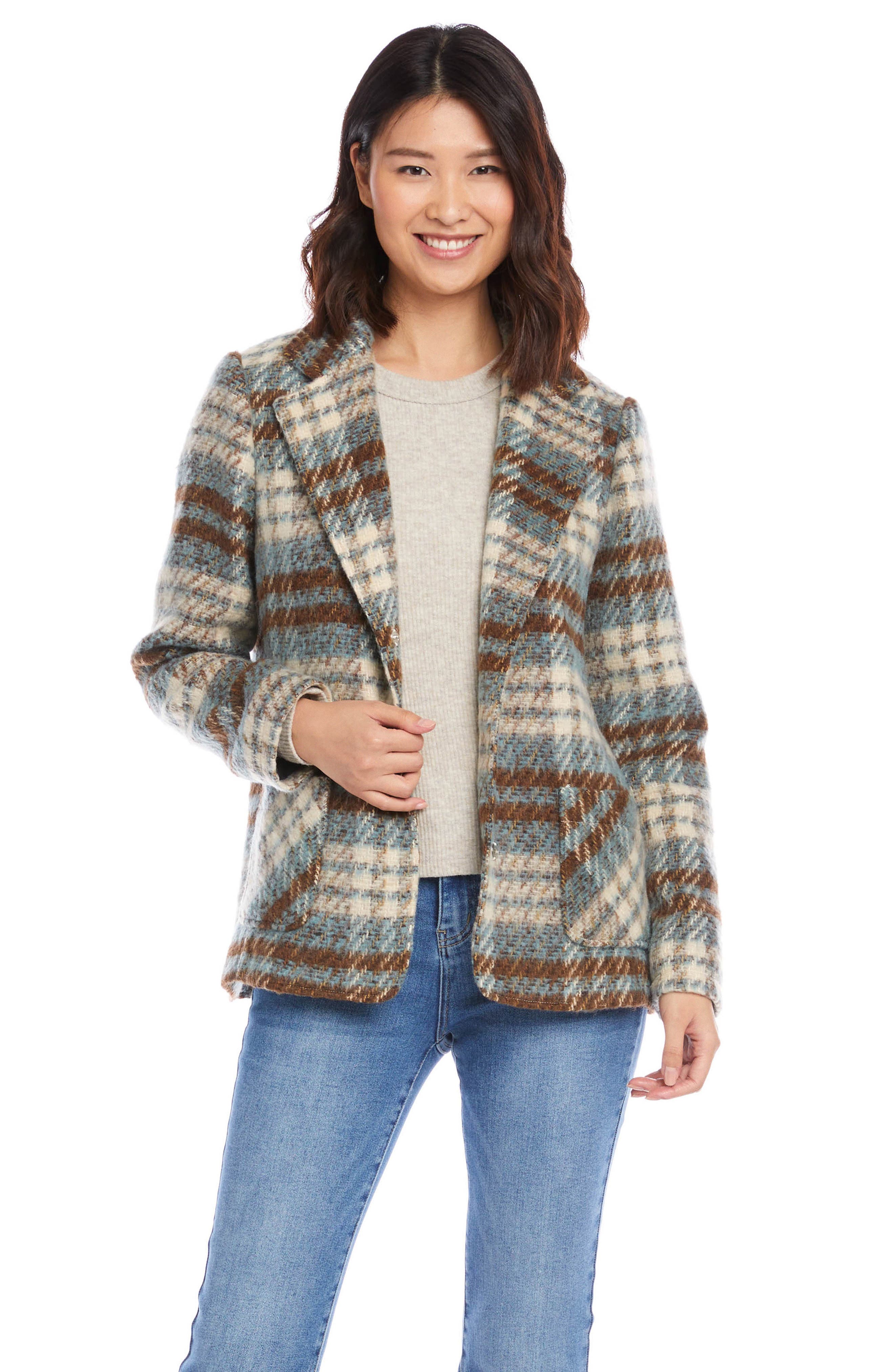 plaid suit jacket womens