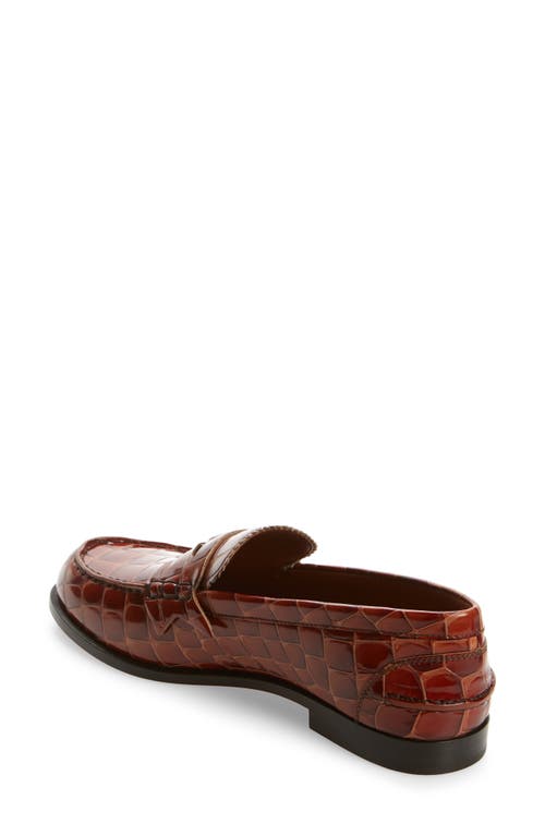 Shop Christian Louboutin Penny Loafer In Acajou/lin Acajou