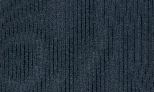 Mori Rib Long Sleeve Bodysuit In Navy