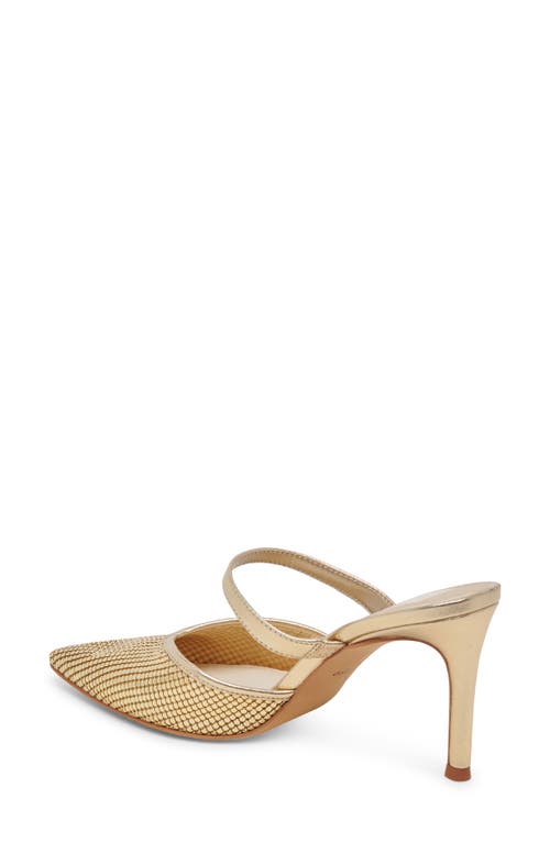 Shop Dolce Vita Kanika Pointed Toe Mule In Gold Metallic Mesh