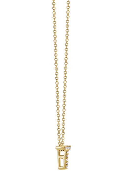 Bony Levy 18k Gold Pavé Diamond Initial Pendant Necklace In 18k Yellow Gold - T