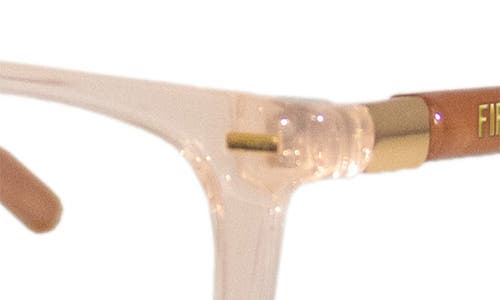 Fifth & Ninth Frankie 62mm Square Blue Light Blocking Glasses In Peach Tan/clear