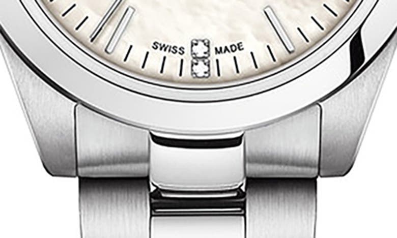 Tissot T-my Automatic Bracelet Watch & Leather Strap Gift Set, 29.3mm In White Mother Of Pearl