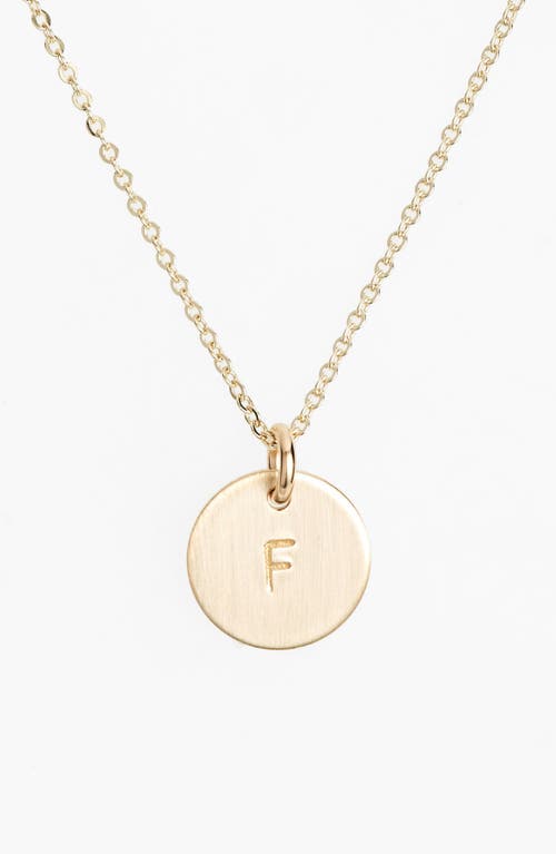 14k-Gold Fill Initial Mini Circle Necklace in 14K Gold Fill F