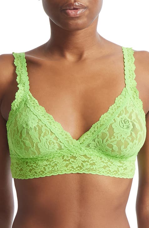 No Boundaries Bralette SMALL Lime Green Lace Convertible NEW