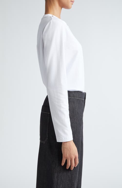 Max Mara Domino Long Sleeve T-shirt In White