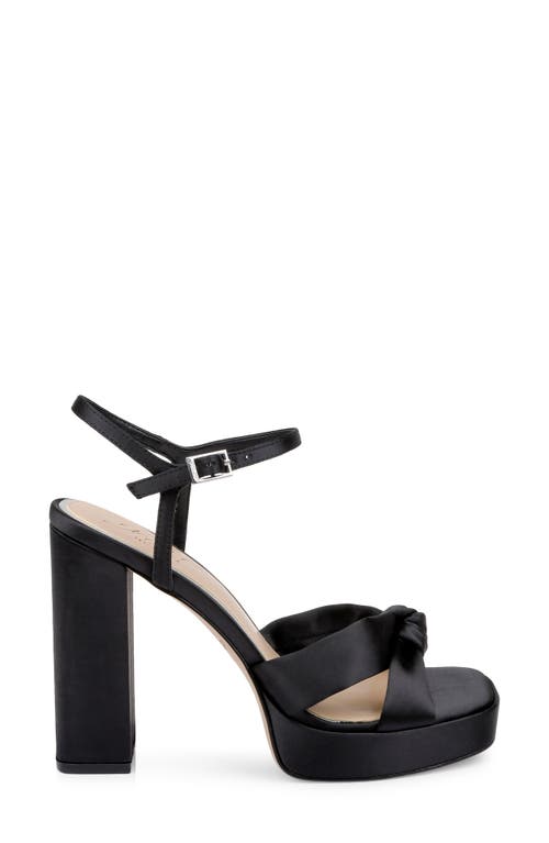 Shop Jewel Badgley Mischka Valencia Ankle Strap Platform Sandal In Black