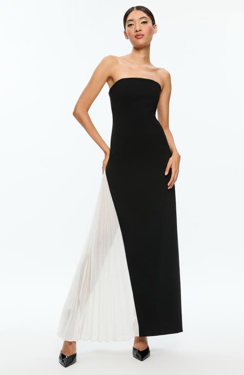 ALICE AND OLIVIA ALICE + OLIVIA RETHA GODET INSET STRAPLESS DRESS