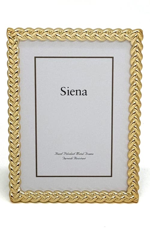 Siena Goldtone Braid Picture Frame In Gold